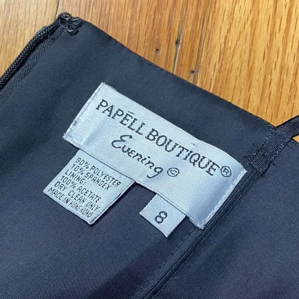 Papell Boutique Evening Velvet Gown Size 8 - Picture 8 of 8